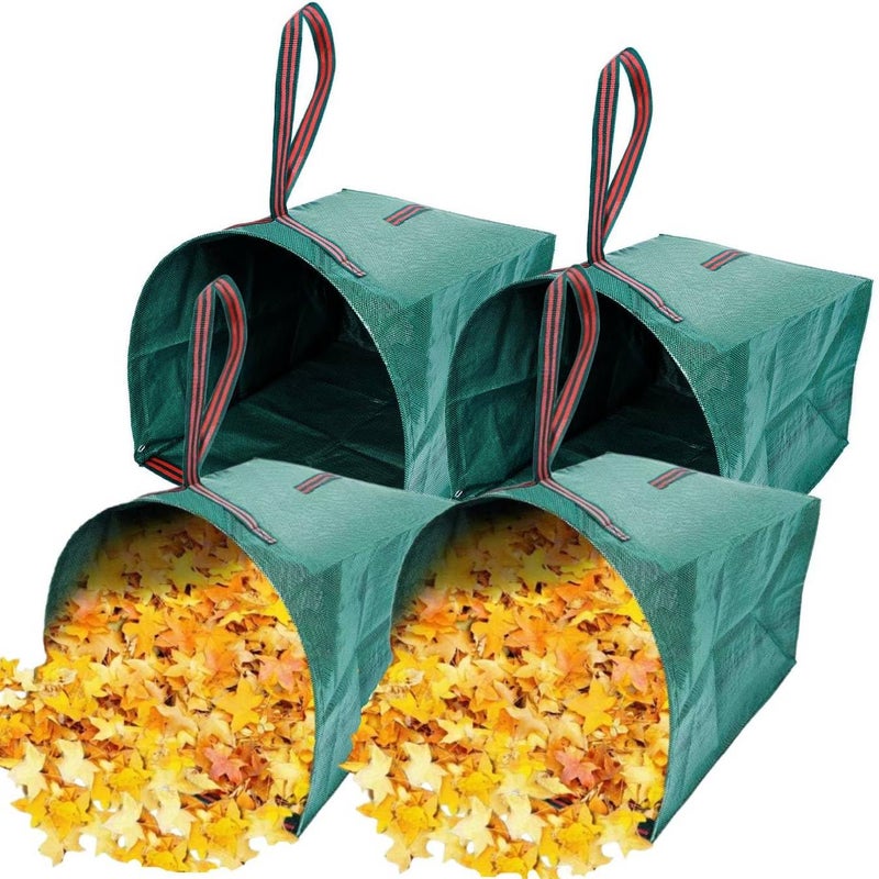RISETEX 72 gallon Leaf Collector bags,4-Pack Yard Waste Bags,Large Dustpan-Type Lawn Bags, Leaf Bags for leaf vacuum Yard Debris,Grass Clippings,Collapsible Trash Can for Parties,Laundry,Camping - Image 1
